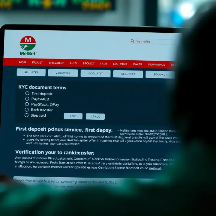 Mobile phone displaying Melbet app interface with sports betting options