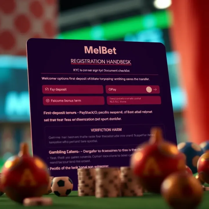 Melbet Betting App Interface on Android Device Mobile phone displaying Melbet app interface with betting options on screen