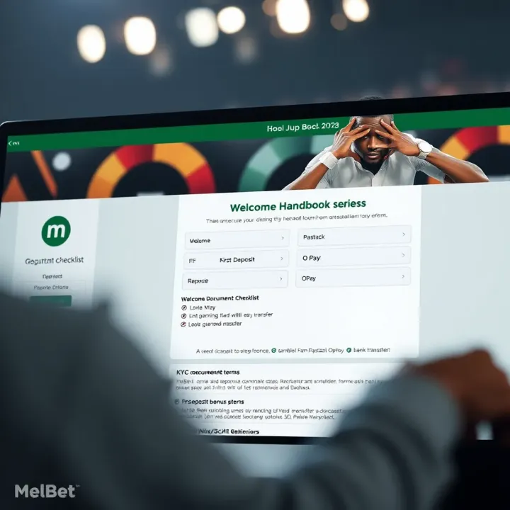 Mobile phone displaying Melbet betting platform interface