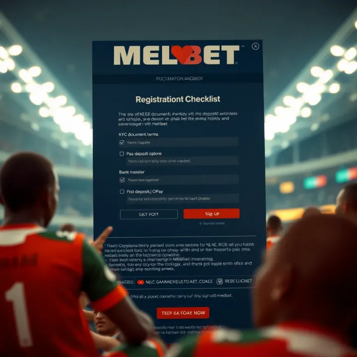 Nigerian user registering an account on Melbet mobile app showing registration form on smartphone screen