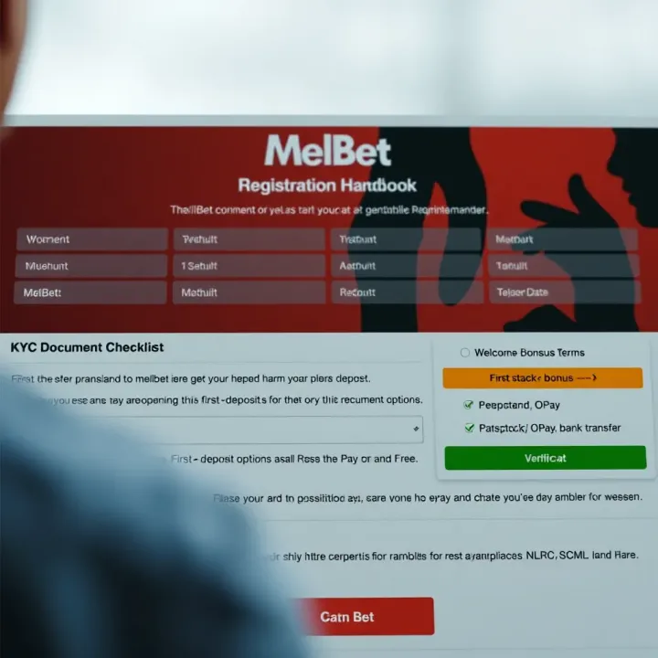 Mobile phone displaying USSD code entry screen for Melbet deposit in Nigeria