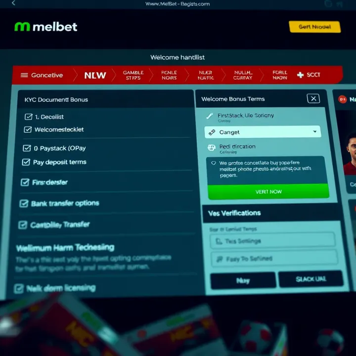 Interface showing main navigation and betting options on Sport Melbet platform