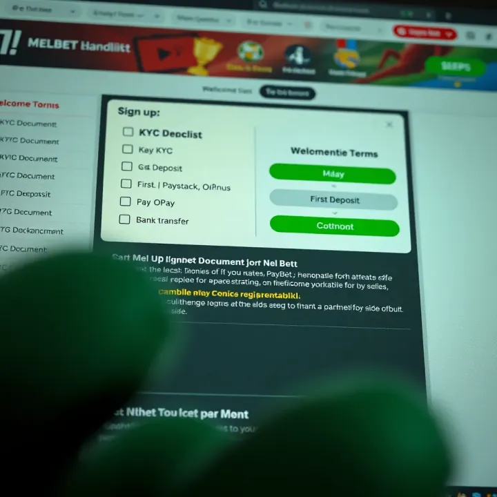 Melbet Sports Betting Interface in Nigeria Melbet platform interface showing various sports betting options on a digital screen